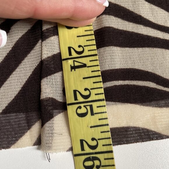 Vintage Y2k Michael Kors Animal Print Top Size Large Brown Empire Waist Fairy - Picture 10 of 10